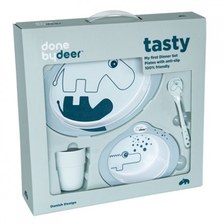 Dinner Set Contour Dots Blue/B