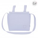 BOLSO PANADERA GOFRE CELESTE 