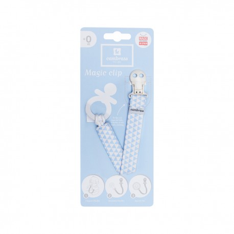 CADENA CHUPETE TRI CELESTE 2x