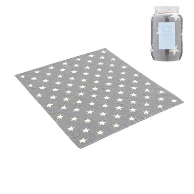 MANTA ALGODÓN BEBÉ 80x100 CM ETOILE GRIS