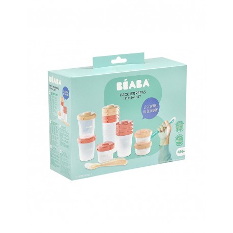 Lote 1era comida  2x60ml-4x120ml-6x200ml (Col Stdos azul/neón) + 2 cucharas silicona