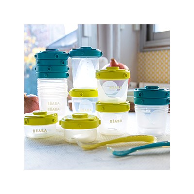 Lote 1era comida clip (lote :  porciones CLIP + cuchara 1era edad silicona )