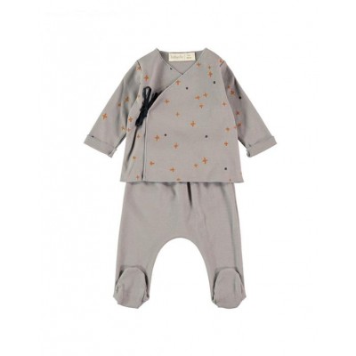 Jubon+Polaina Crosdots Gris 1M