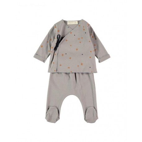 Jubon+Polaina Crosdots Gris 1M