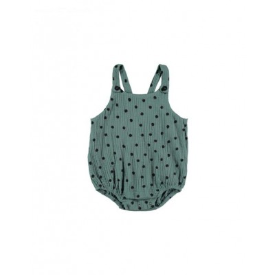 Pelele Corto Dots Verde 6/12M