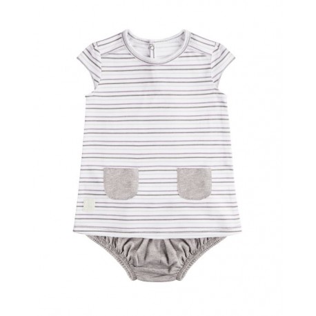 Vest+Cul 3-6m Rayas Malva     