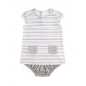 Vest+Cul 3-6m Rayas Malva     