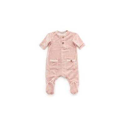 Pelele Terciopelo Rosa