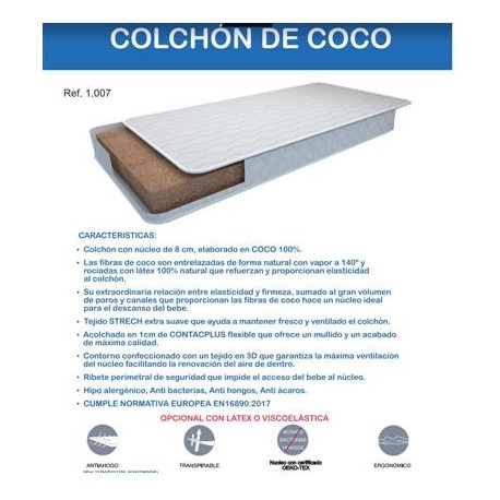 Colchon Coco-Visco 120x60
