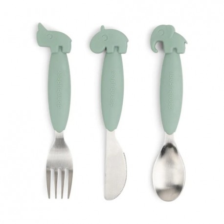 Set Cubiertos Metal Green