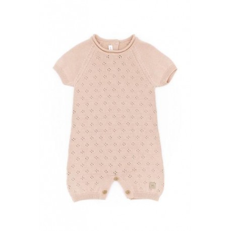 Pelele de Punto Rosa T6M