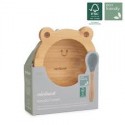 Wooden Bowl Frog +Cuchara