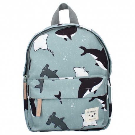 Bolso Mochila Tiburones Verde