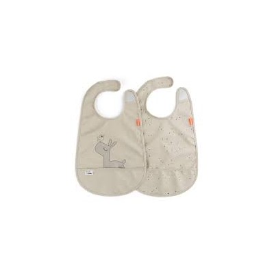 Bib velcro 2 pack Lalee Sand