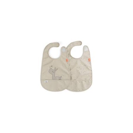 Bib velcro 2 pack Lalee Sand
