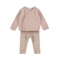 Conjunto Bebe Rib Soft Pink 6M