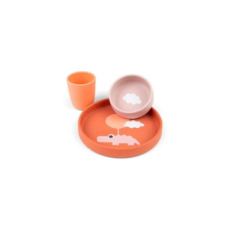 Silicone Dinner Set Papaya