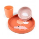 Silicone Dinner Set Papaya