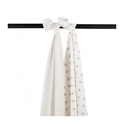 Muselinas Pack 2 Rayas y Punto