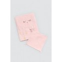 Conjunto Manta y Doudou Rosa