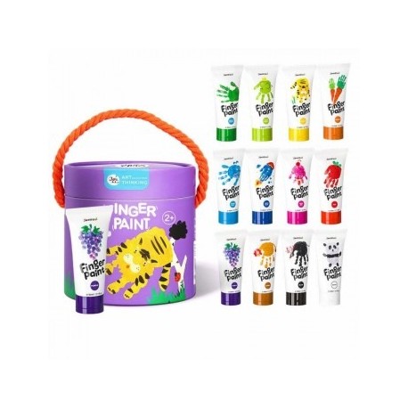 Bote Pintura de Dedos 12u